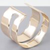 Gold-Plated Double Open Cuff Bracelet