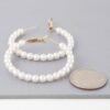 Multi Pearl Hoop Earrings – Gold-Plated Cream Pearls