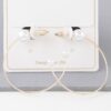 Delicate Pearl Hoop Earrings – Gold-Plated