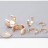 3-Pair Gold-Plated Hoop Earrings Set – Shiny Modern Hoops