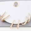 Modern Shiny Hoop Earrings Set – Gold & Silver