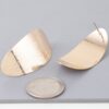 Curved Peel Earrings – Sculpted Shiny Finish