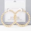 Shiny Beaded Hoop Earrings – Polished Metal Beads