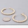 Shiny Beaded Hoop Earrings – Polished Metal Beads