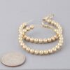 Shiny Beaded Hoop Earrings – Polished Metal Beads