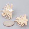 Diamond Rhinestone Flare Earrings – Gold or Silver