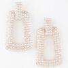 Triple Rhinestone Frame Earrings – Gold or Silver Drop