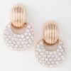 Bejeweled Crescent Moon Earrings – Silver Rhinestones