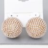 Rhinestone Disco Earrings – Gold-Plated Sparkle