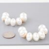 Oval Pearl Hoop Earrings – Multi-Pearl Gold-Plated