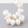 Oval Pearl Hoop Earrings – Multi-Pearl Gold-Plated