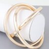 Triple Shiny Bangle – Three Stacked Gold Bangles