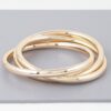 Triple Shiny Bangle – Three Stacked Gold Bangles