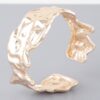 Abstract Ripple Open Cuff Bracelet – Gold and Silver