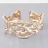 Abstract Ripple Open Cuff Bracelet – Gold and Silver