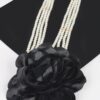 Oversized Floral Pearl Elastic Waist Belt