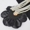 Oversized Floral Pearl Elastic Waist Belt
