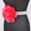 Oversized Floral Pearl Elastic Waist Belt