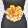Oversized Floral Pearl Elastic Waist Belt