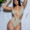 Eliana Swimsuit – Crisscross Waist High-Cut (Nude, Yellow)