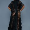 Vivian Fringe Cover Up – Distressed Knit, Black