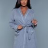 Waffle Robe Queen – Waffle Texture with Color-Block Trim