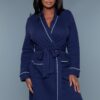 Waffle Robe Queen – Waffle Texture with Color-Block Trim