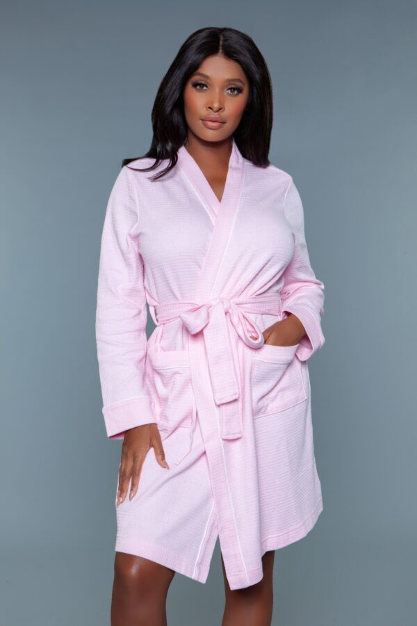 Waffle Robe Queen – Waffle Texture with Color-Block Trim