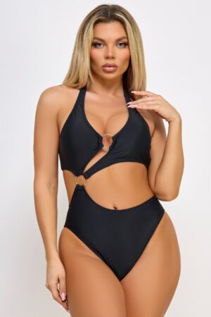 Lorelei Halter Swimsuit – Black
