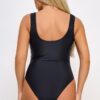 Valery Lace-Up Plunge One-Piece Swimsuit