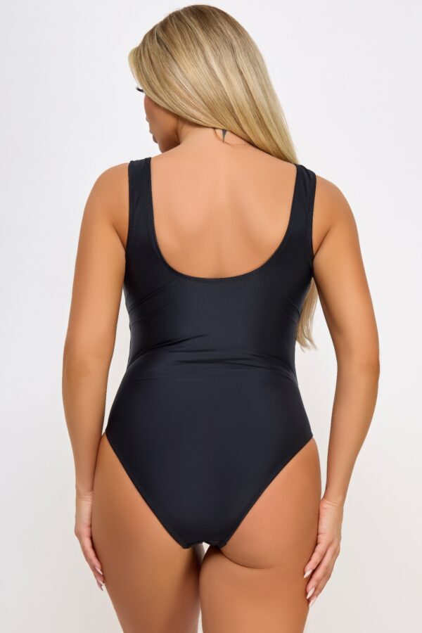 Valery Lace-Up Plunge One-Piece Swimsuit