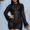 Kinsley Crochet Mini Dress – Bell Sleeves