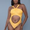 Emily Cut-Out One-Piece Swimsuit – Twisted Strap