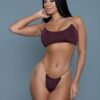 Sloane Swimsuit – High-Cut Bikini with Clear Straps