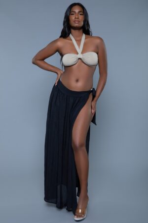 Claire Side-Tie Cover-Up Maxi Skirt – Beach & Resort