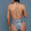 Renni Halter Snake-Print Swimsuit – Plunge One-Piece