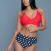 Francesca Wrap-Halter Swimsuit – High-Waist Ruched Bottoms