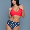 Francesca Wrap-Halter Swimsuit – High-Waist Ruched Bottoms