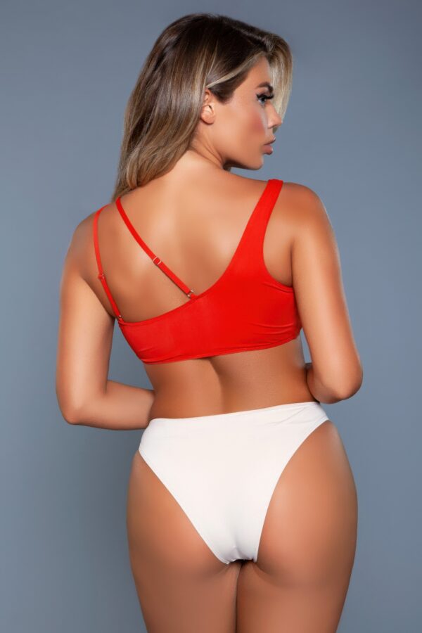 Aubrey Swimsuit – Asymmetrical Ring-Accent Bikini