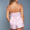 Blossom Satin PJ Set – Dot-Print Cami & Shorts