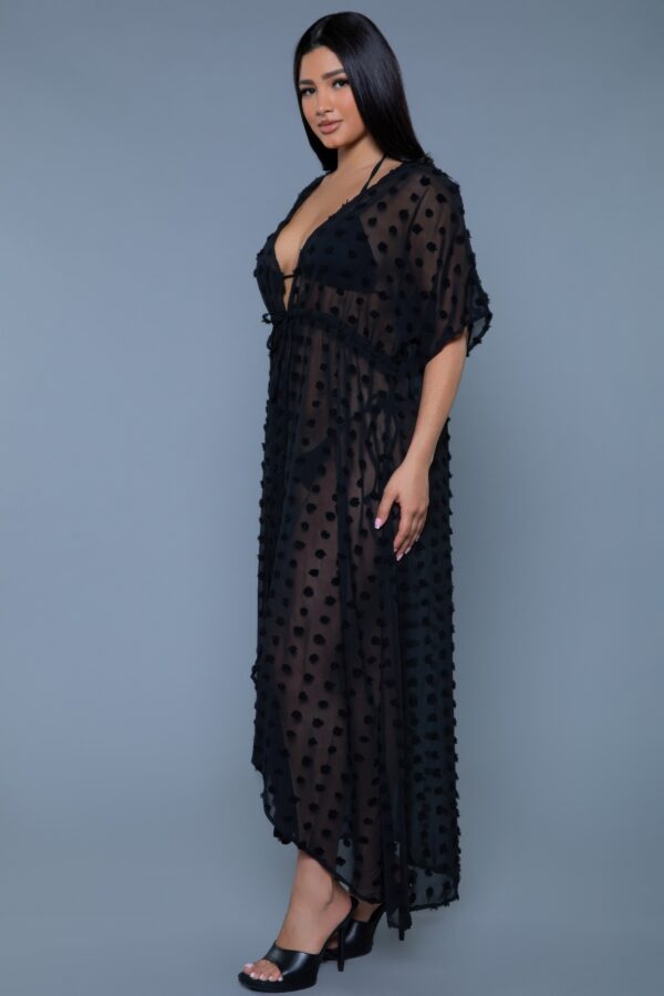 Alice Swiss Dot Kimono Cover-Up Maxi Dress