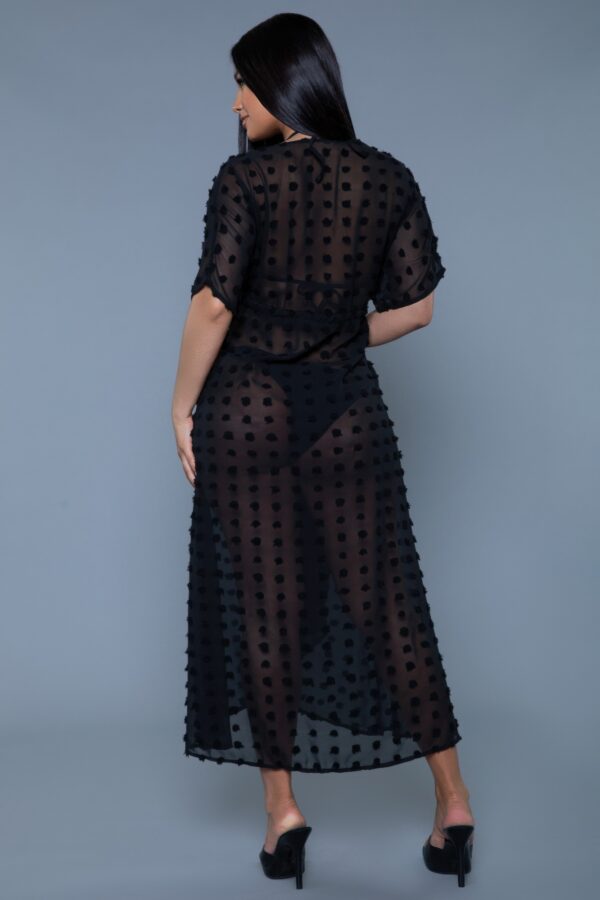 Alice Swiss Dot Kimono Cover-Up Maxi Dress