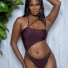 Sofia One-Shoulder Cut-Out Swimsuit with Metal Rings