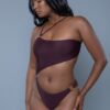Sofia One-Shoulder Cut-Out Swimsuit with Metal Rings