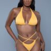 Abigail Crisscross Brazilian Bikini – Nylon Blend