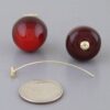 Deep Cherry Oversized Stud Earrings – Glossy Red