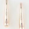 Abstract Wave Teardrop Earrings – High-Polish Metallic