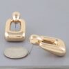Polished Geometric Frame Drop Earrings – Shiny Finish