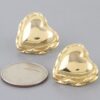 Polished Gold-Dipped Braided Heart Stud Earrings