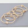 Shiny Seashell Gold-Tone Beaded Bracelet